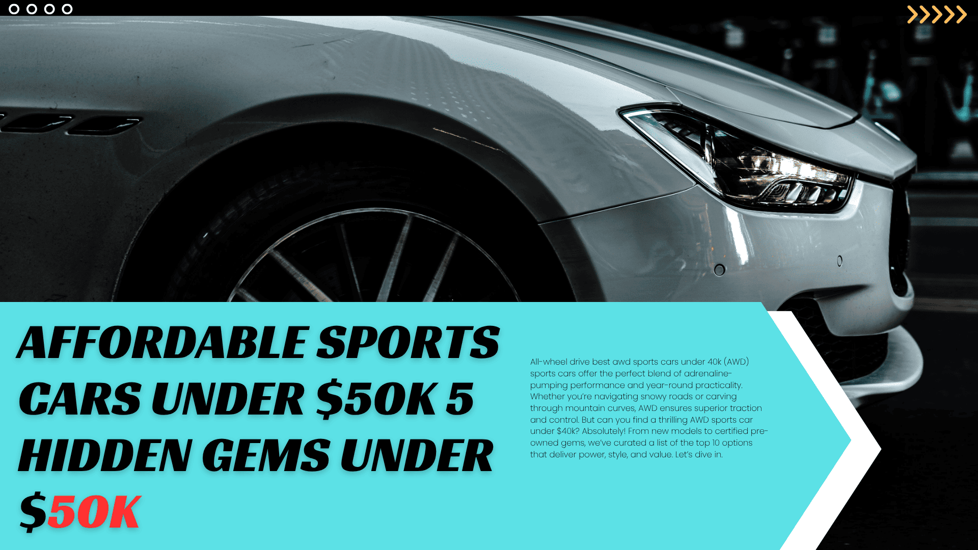 Affordable sports cars under $50k