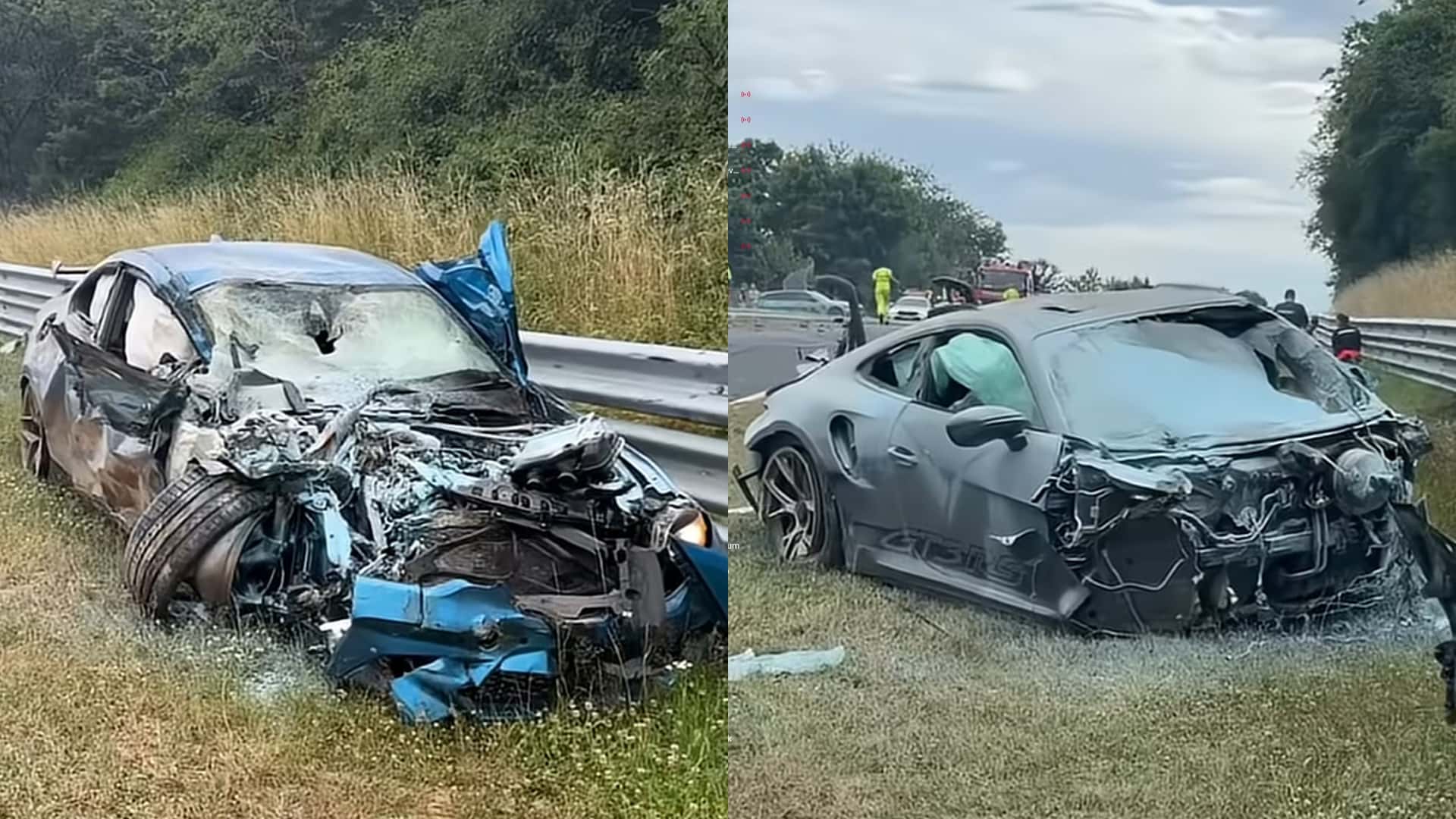Both drivers moved away from one way or another from this explosive Norburgring crash