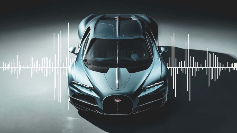 Bugatti Tourbillon does not have real speakers. Use something cooler