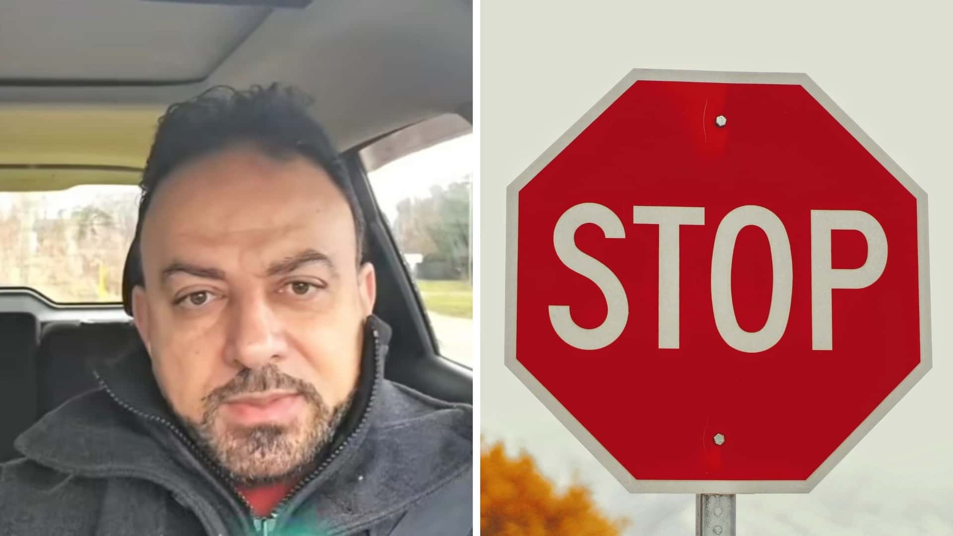 What is the correct way to stop at a sign?
