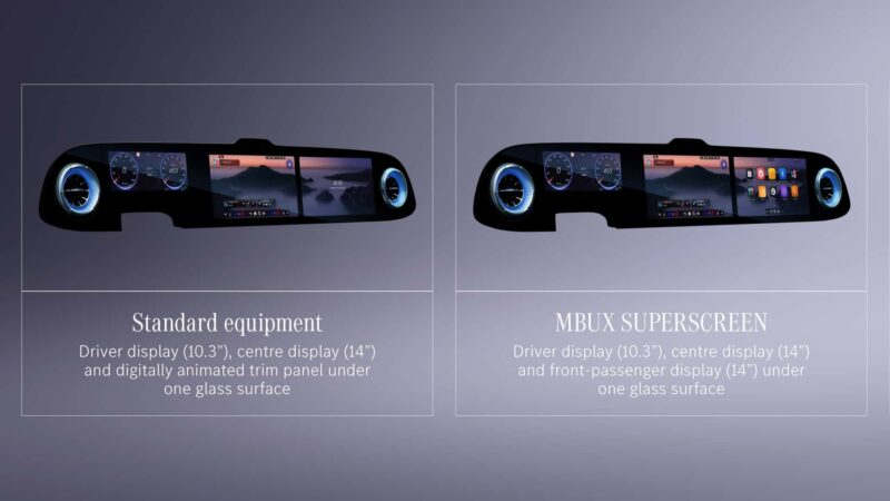 The Mercedes -Benz GLC base has a third screen that you cannot touch